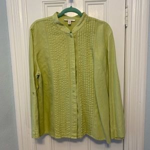 Lovely Spring Green linen top